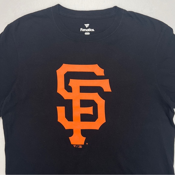 Fanatics Giants Logo Tee Shirt Mens Medium Short Sleeve Black - Picture 3 of 8
